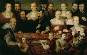 Portret van een grote familie